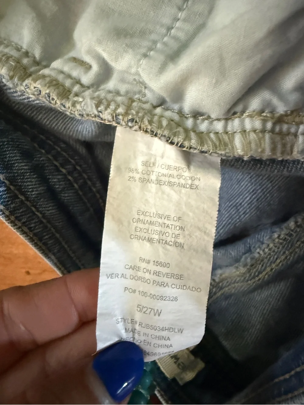 Rewind Light Blue Denim shorts w slight distressing and small hem, sz 5 / 27,guc